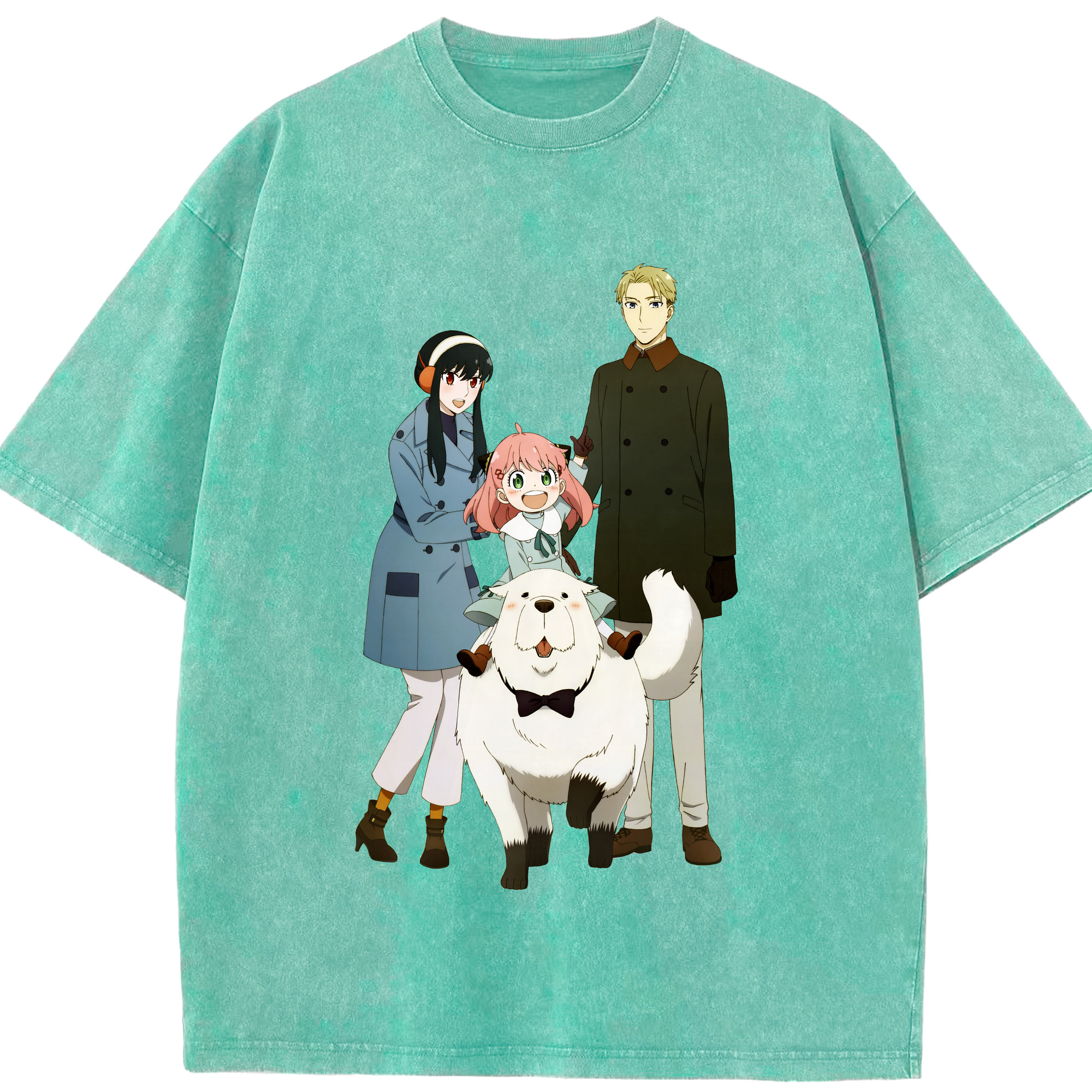 （画像用） SPY×FAMILY间谍家家酒 綿100% ヴィンテージ風 半袖Tシャツ（フロントプリント）